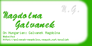 magdolna galvanek business card